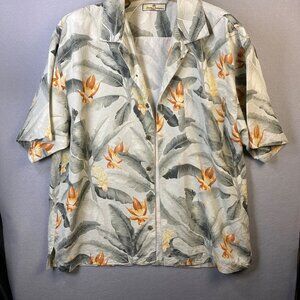 Tommy Bahama Floral Hawaiian Button-Down Shirt Mens XL Vintage Tropical Vibe EUC